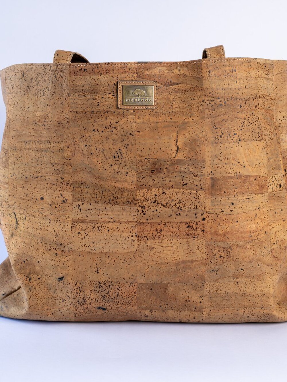 Montado Cork Tote Bag Vegan Leather Oversized Natural Cork Shoulder Bag